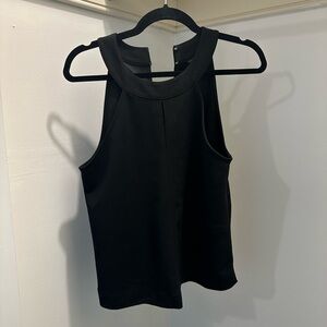 Ann Taylor Sleeveless Black Top S